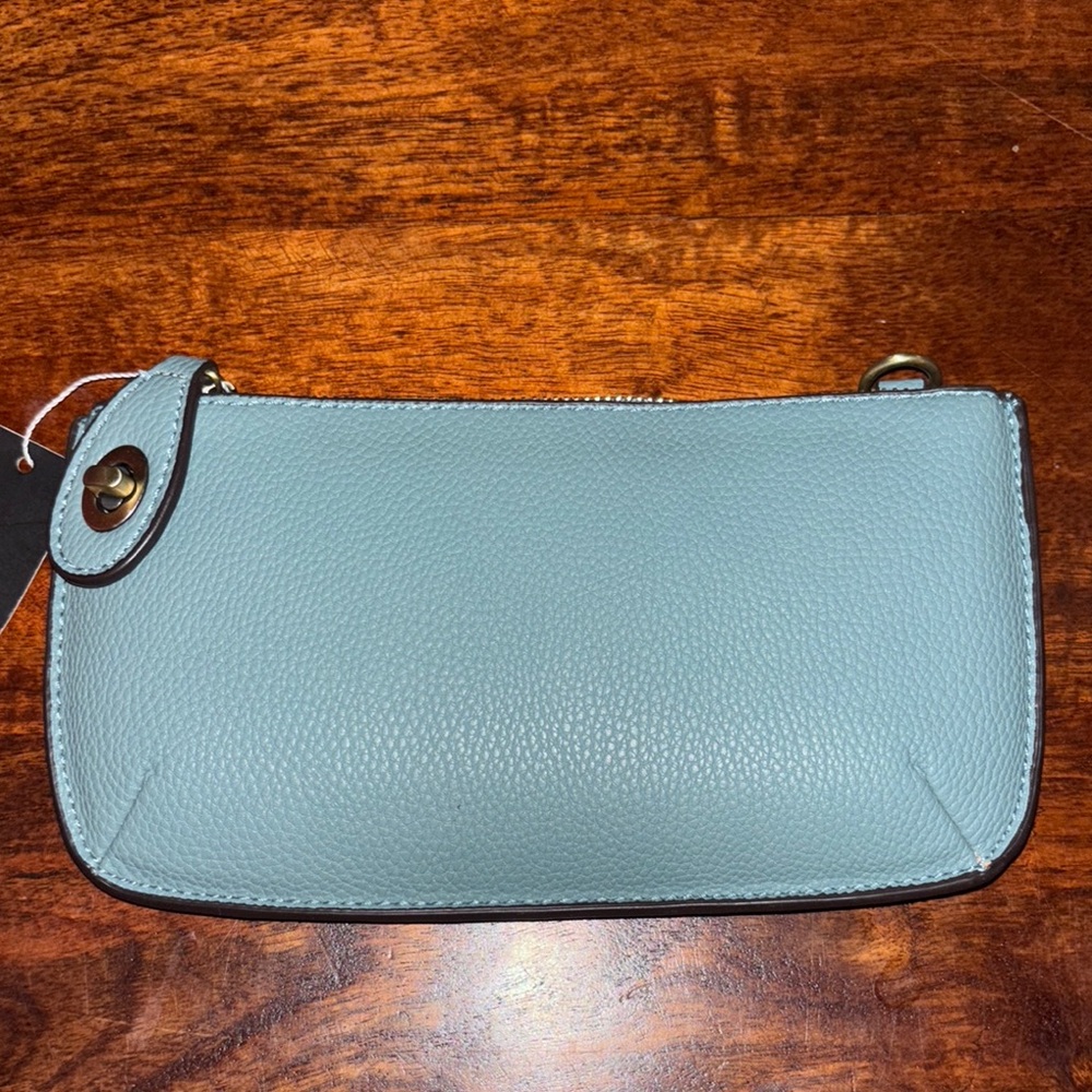 Joy Susan Teal Leather Wristlet